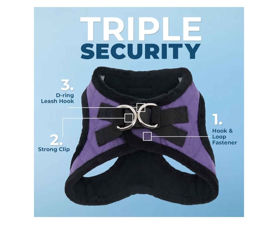 Plush Purple Reflective Dog Harness 10lb Queens 11357 - photo 3