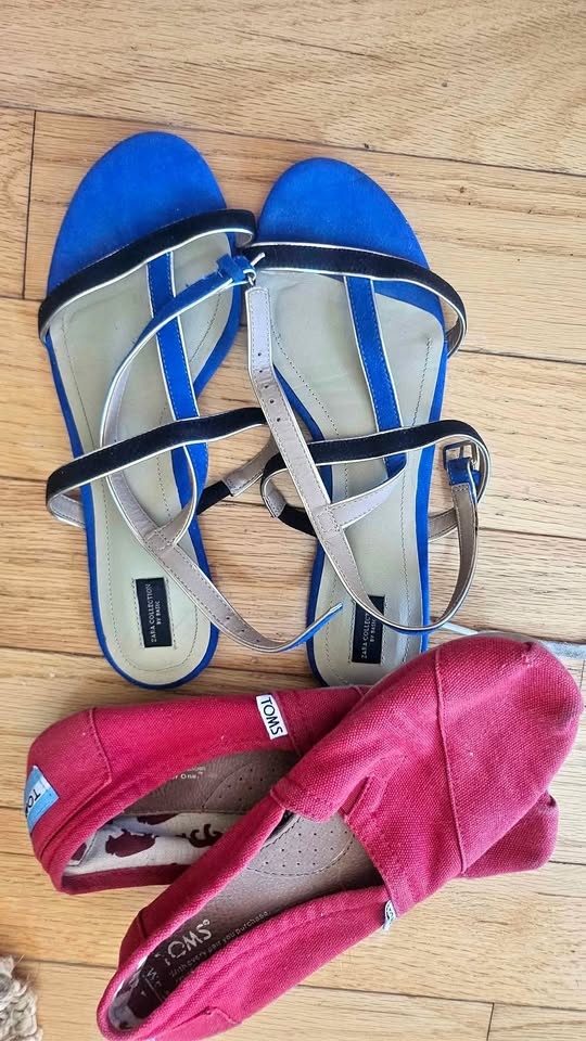 Toms and zara sandals