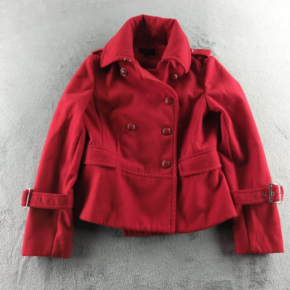 Women's Red Suzy Shier Peacoat (Size L) - photo 3