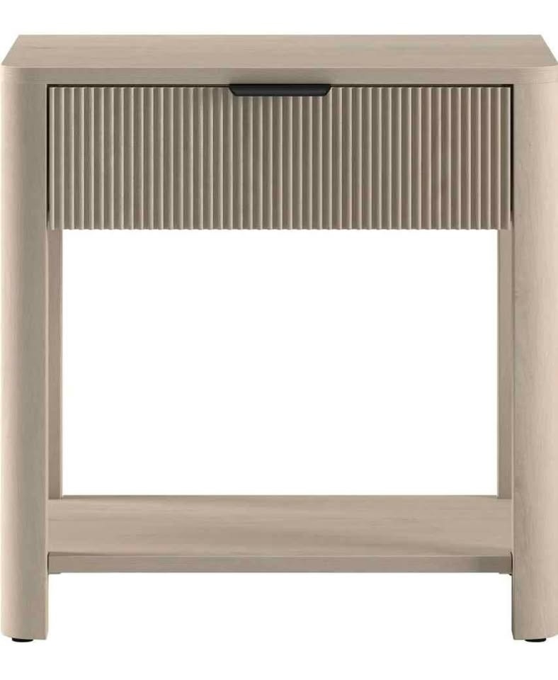 Pair (2) ofPomona Wide Fluted Nightstands in Alder White - photo 3