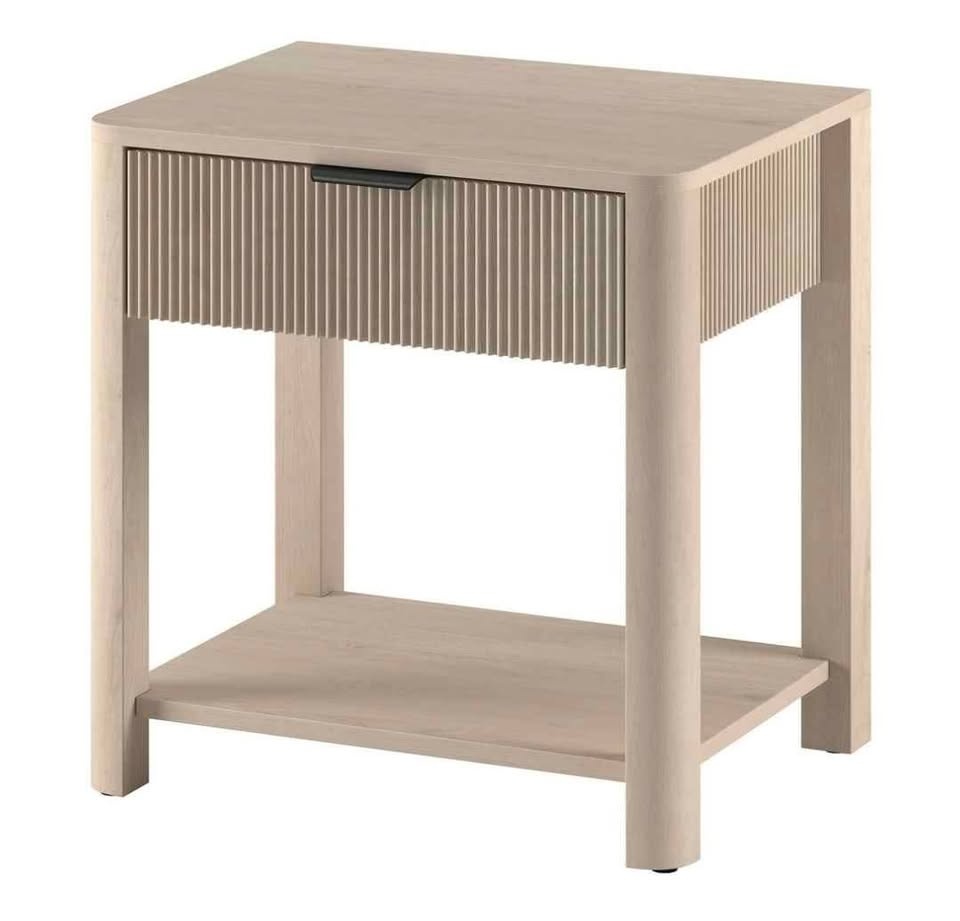 Pair (2) ofPomona Wide Fluted Nightstands in Alder White - photo 5