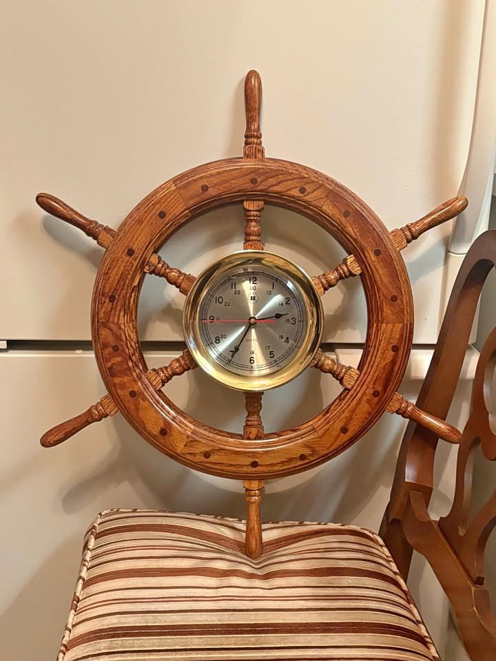 Nautical Clock Solid Oak