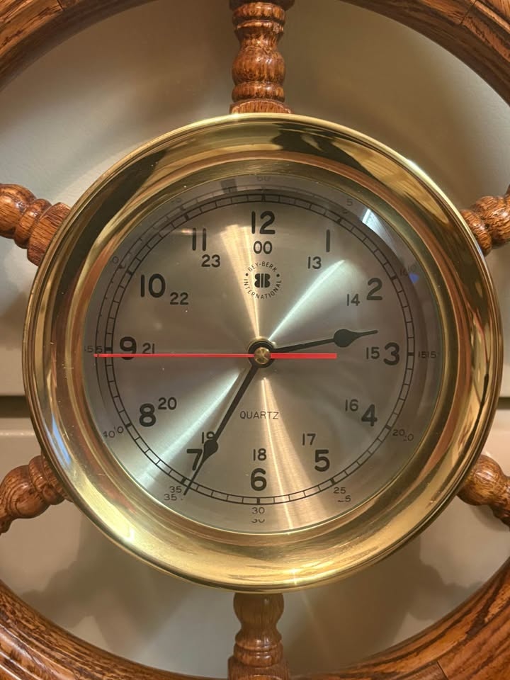 Nautical Clock Solid Oak - photo 2