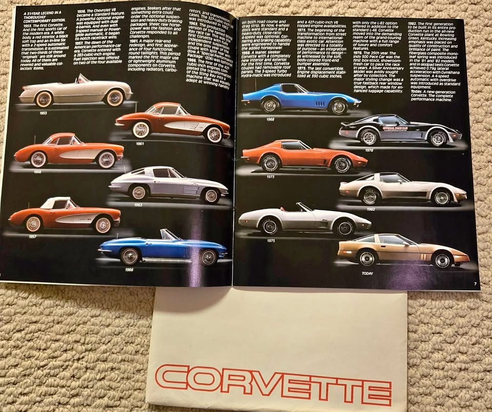 Vintage Corvette Brochure & Magazine collection