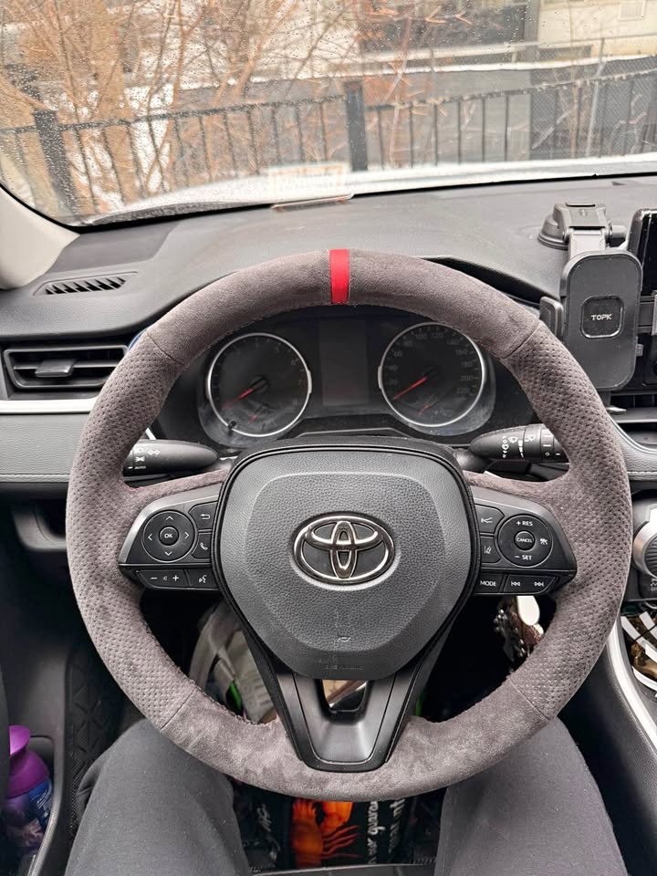 Toyota steering wheel wrap customized