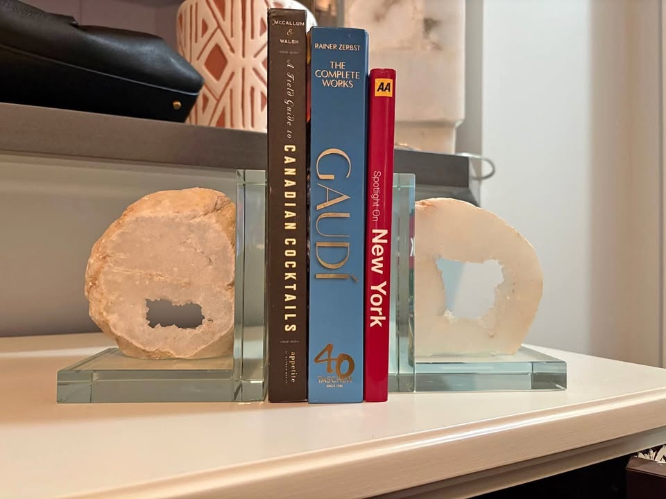 Beautiful solid stone bookends