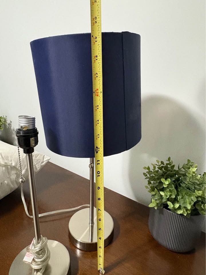 2 Navy Table Lamps 24” x 19.5 - photo 4