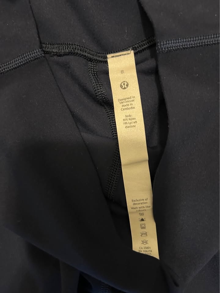 Lulu 🍋 Navy blue Align Leggings Size 8 Inseam 25" - photo 3