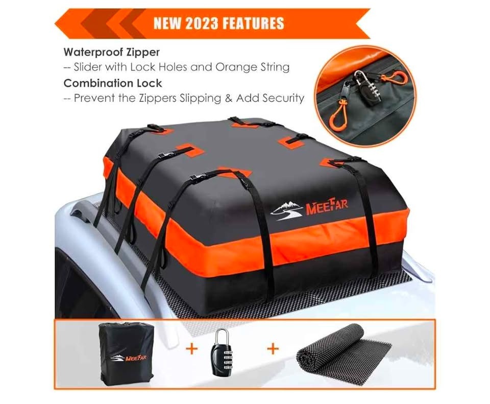 20 cu ft Waterproof Rooftop Cargo Carrier — Like New — $70 - photo 3