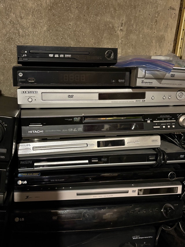 DVD Players (Samsung, Phillips, Hitachi)