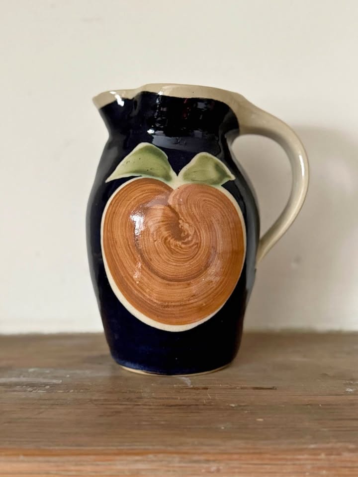 Signed Vintage Swanson Pottery Pitcher / Vase