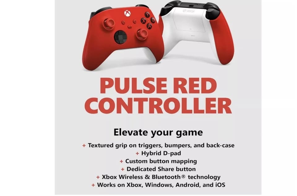 Microsoft Wireless Controller - PULSE RED - photo 2