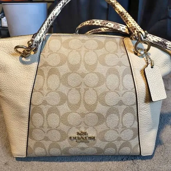 Coach Beige Signature Tote Bag thumbnail
