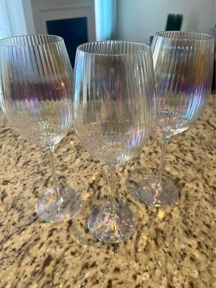 3, 10.5 inch tall vine glasses