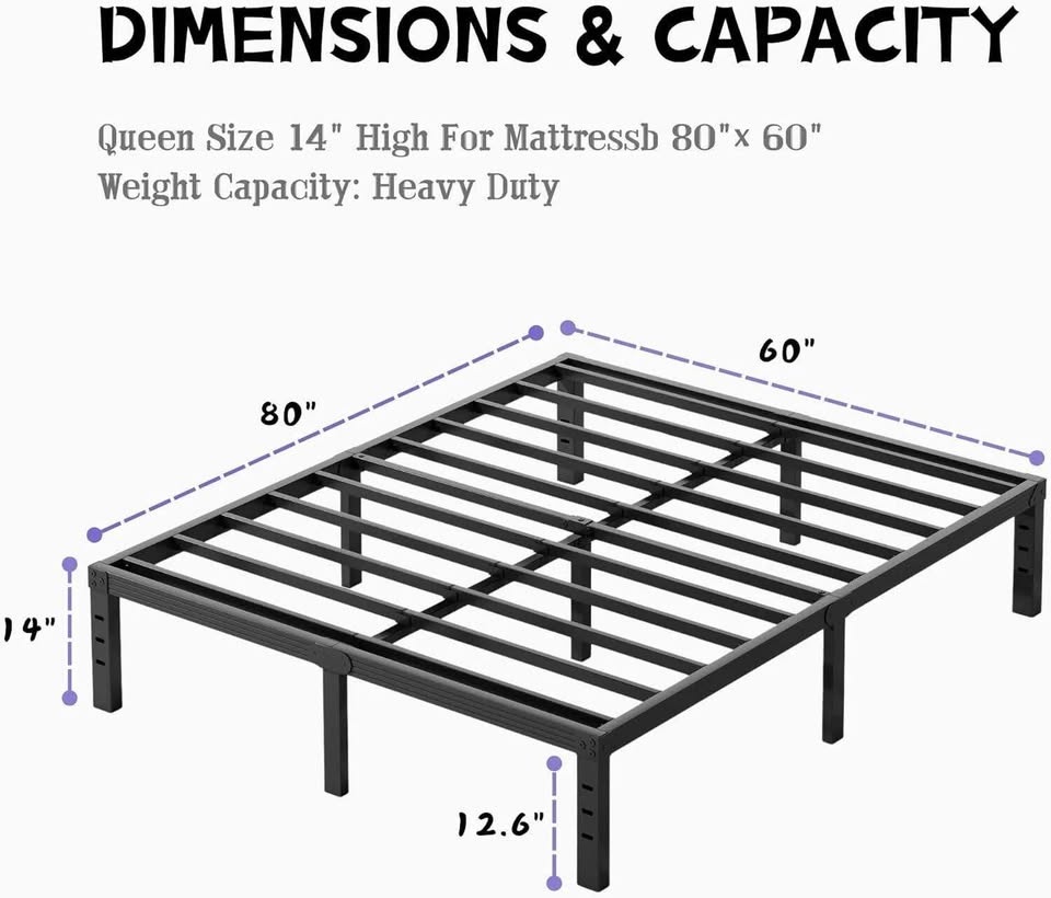 14 Inch Metal Queen Bed Frame - photo 3