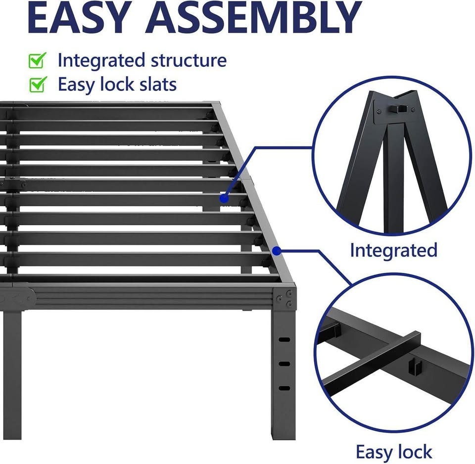 14 Inch Metal Queen Bed Frame - photo 4