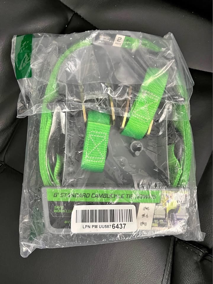 6’ Standard Cam-buckle Tie Downs