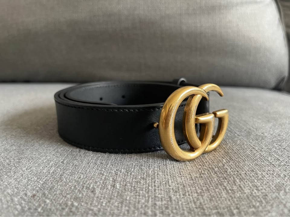 Gucci black leather belt - photo 2