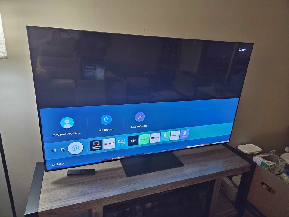 55" Smart Samsung TV with stand