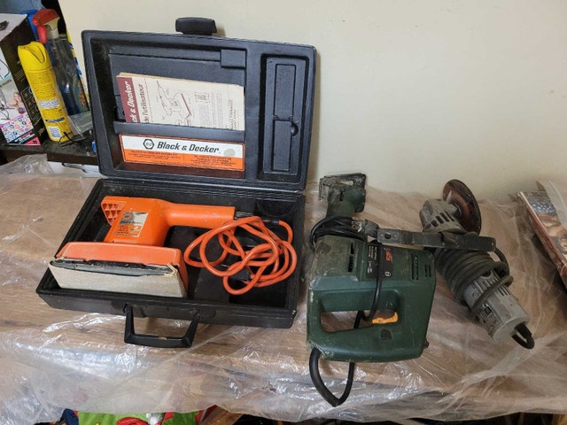 3 power tool Bosch saw grinder sander