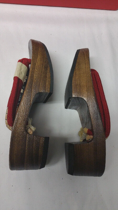 New wooden ASIAN CHINESE JAPANESE WOOD shoes sandals - photo 4