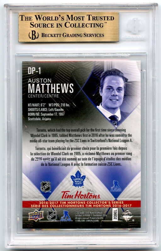 AUSTON MATTHEWS #1 Draft Pick DP-1 Redemption Rookie CARD - photo 5