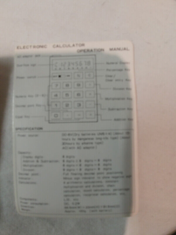 Vintage brand new gold color mini electronic calculator Japan - photo 3