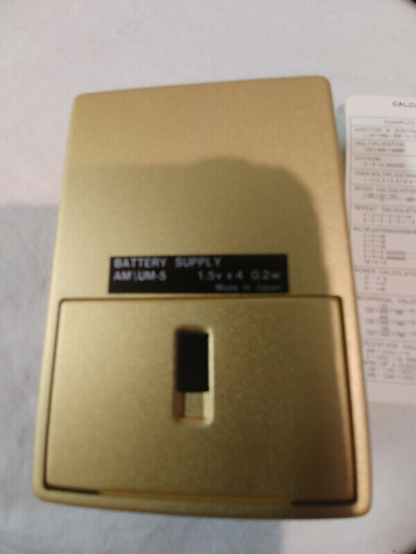 Vintage brand new gold color mini electronic calculator Japan - photo 5