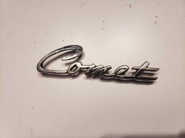 Vintage Chrome Comet Mercury Comet Ornament Emblem Trim Badge M