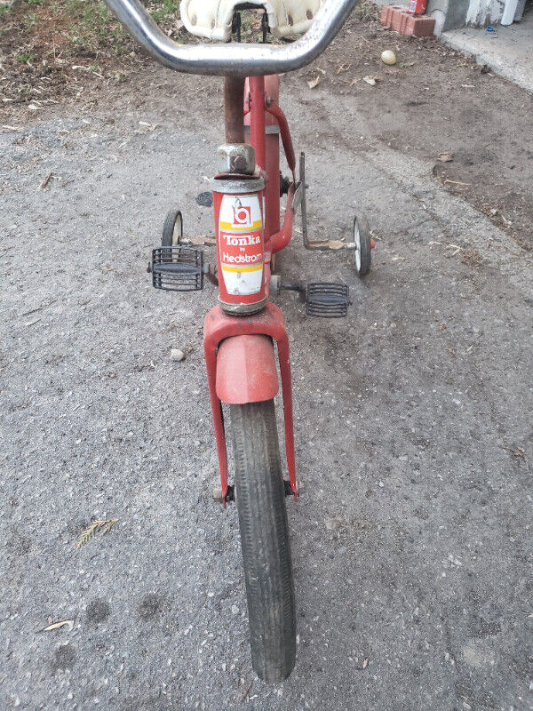 Red Vintage Tonka Hedstrom Child Bicycle training wheel - photo 2