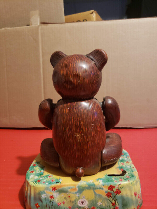 1950’s japan modern toys tin battery operated bear drummer - photo 4