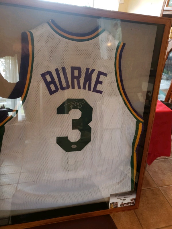 Utah Jazz Jersey signed Trey Burke Framed