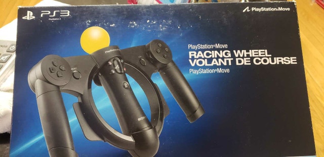 NEW PS3 PLAY STATION 3 MOVE RACING WHEEL NEW