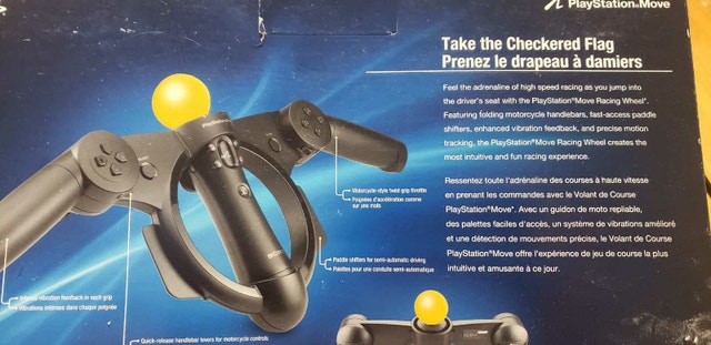 NEW PS3 PLAY STATION 3 MOVE RACING WHEEL NEW - photo 2