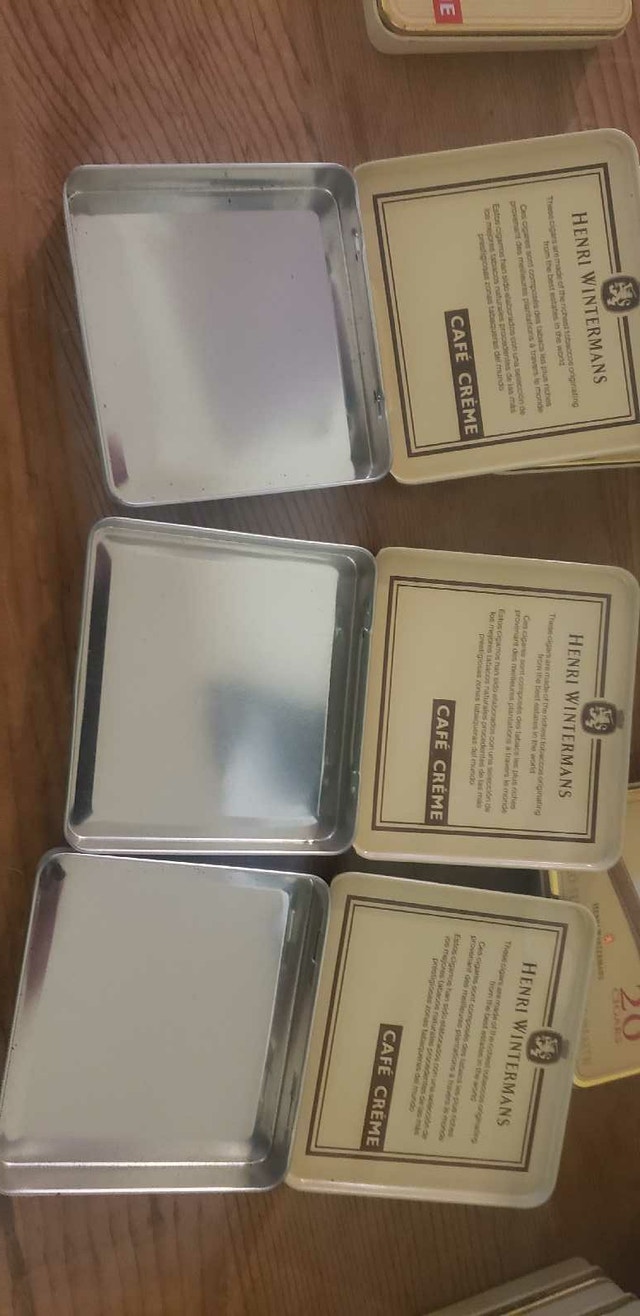 6 Vintage Henri Wintermans Cafe Creme Cigar Tin 3.5"x3" - photo 2