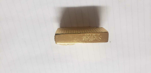 VINTAGE WINDUP CLOCK SHEFFILD BUTANE GOLD LIGHTER - photo 5