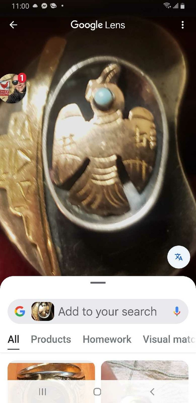 VINTAGE 10K GOLD 925 SILVER TURQUOISE NAVAJO INDIAN RING