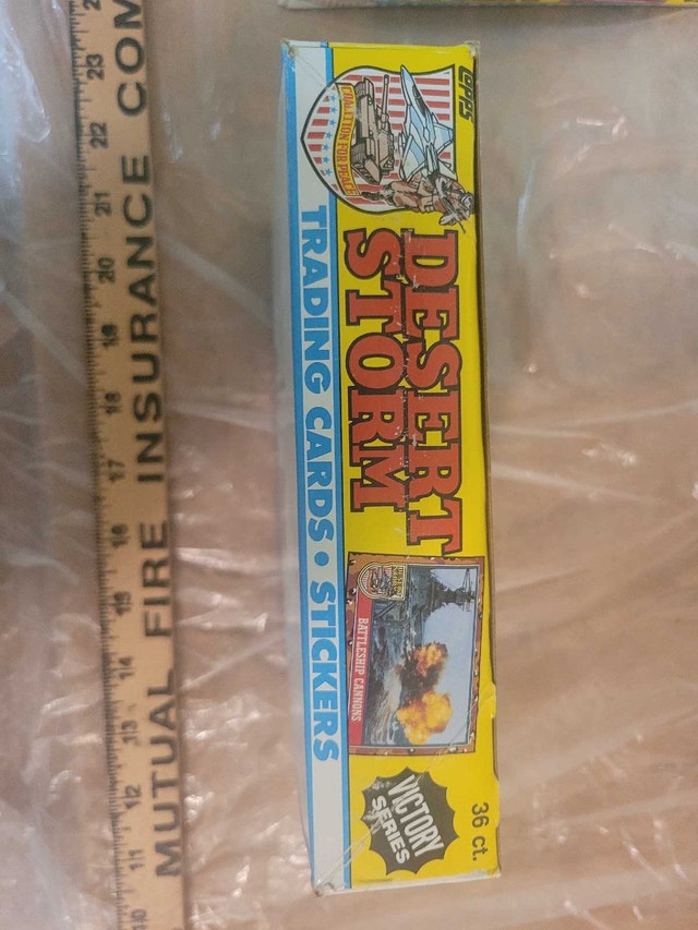 2 x NEW BOX 1991 Topps Desert Storm Cards + Sticker - photo 4