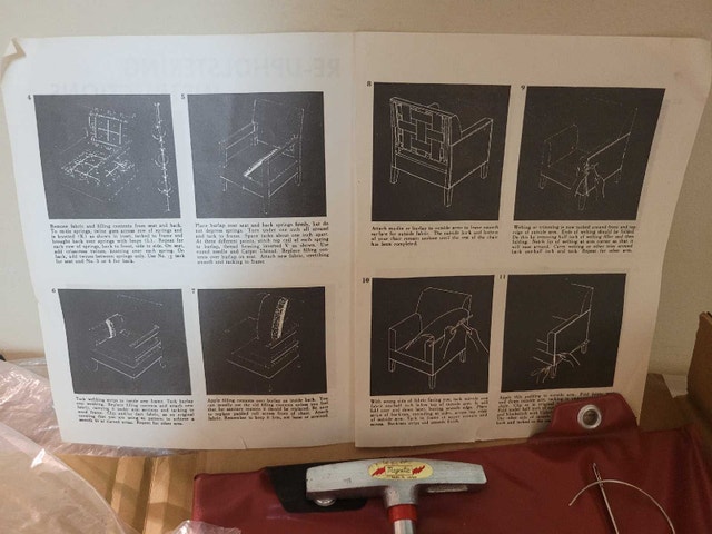 Vintage New set Furniture Re-upholstering Kit - photo 3