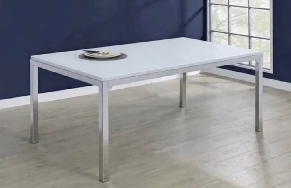 Dining table with 4 chair (Frosted glass top with chrome finish) - photo 2