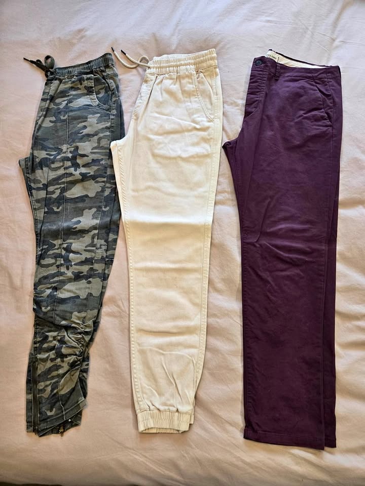 3pairs of Mens Cotton pants 36 Waist