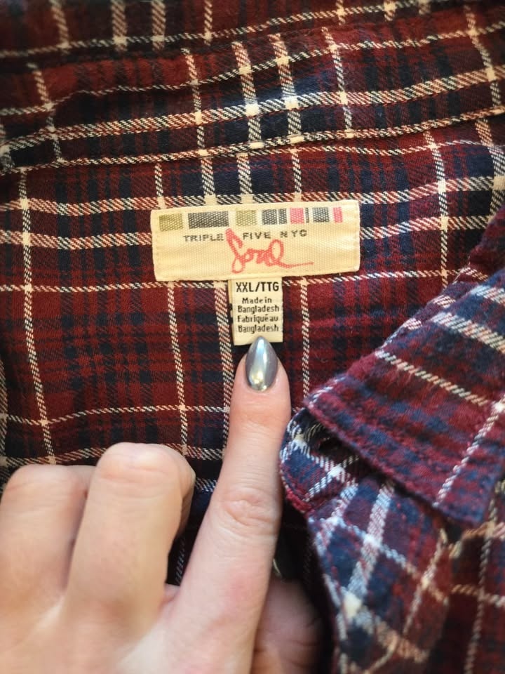 Lot of 2 -Mens XXL 100% Cotton plaid flannel shirts - photo 5
