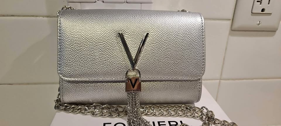 Silver shoulder bag authentic