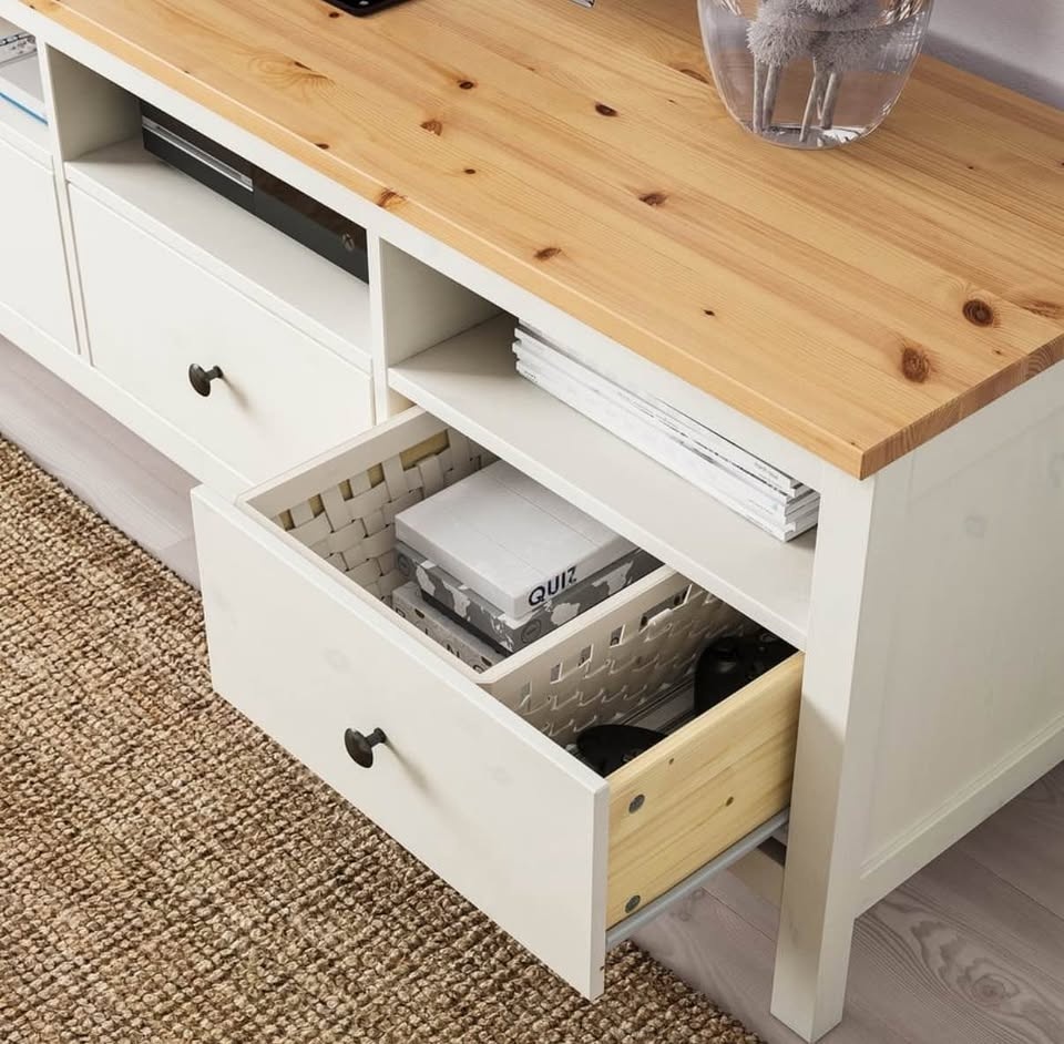 IKEA Hemnes TV Bench White/Light Brown - photo 5