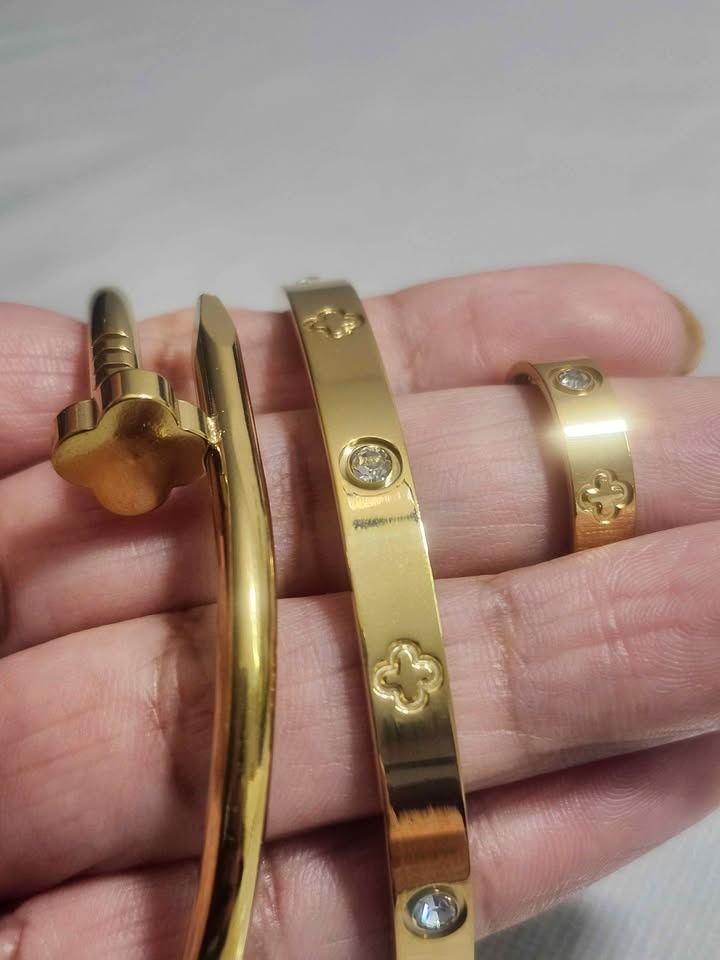 ✨ Gold-Tone Bracelet & Ring Set – Elegant & Stylish ✨ - photo 3