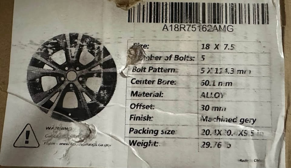 18” Wheel Rim for 14-19 Toyota Highlander (1 pc only) - photo 5