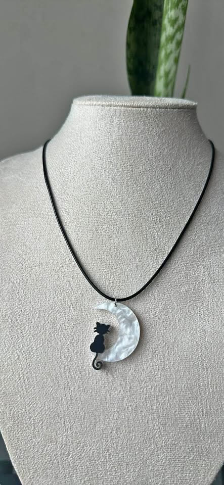Moonlit Cat Necklace