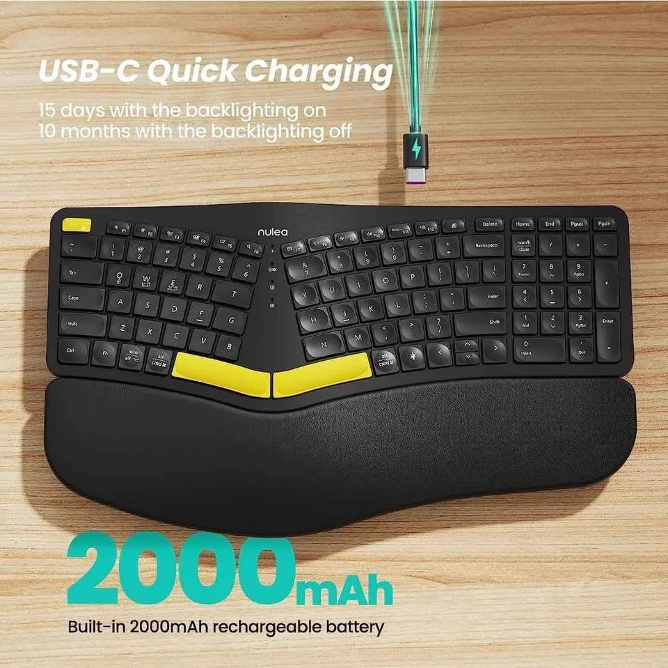 Nulea Wireless Ergonomic Keyboard image indicator(3)