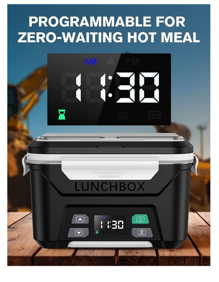 Cordless Heated Lunch Box – Battery Powered (1.3L) - photo 2
