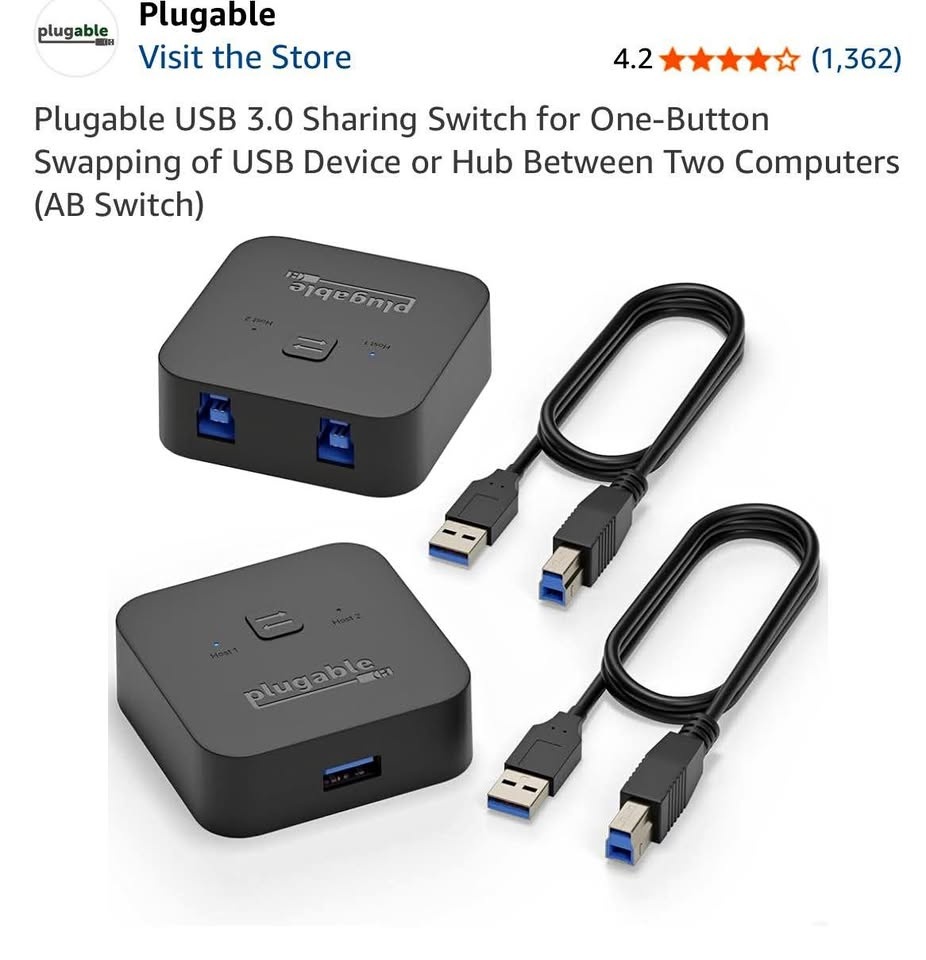 Plugable USB 3.0 Sharing Switch